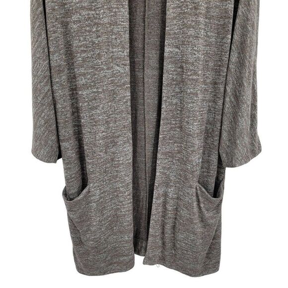 Wilfred Free Cardigan Longline Open Knit Spacedye Minimal Comfy Brown Non Itch M - Picture 7 of 13